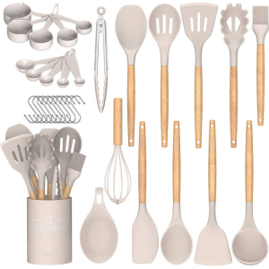 33-piece silicone kitchen cooking set