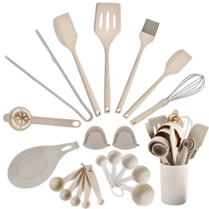 21-piece silicone cooking utensil set