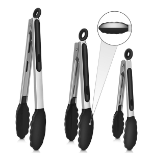 Kitchen heat-resistant barbecue tongs