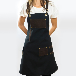 Unisex pure cotton denim long apron