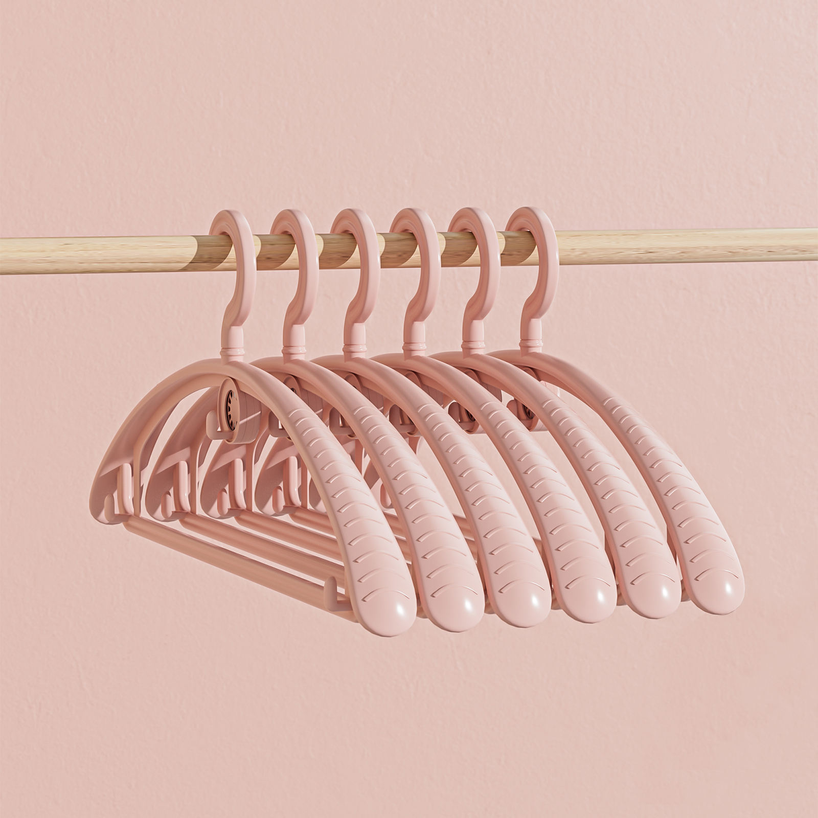 Multifunctional plastic non-slip clothes hanger