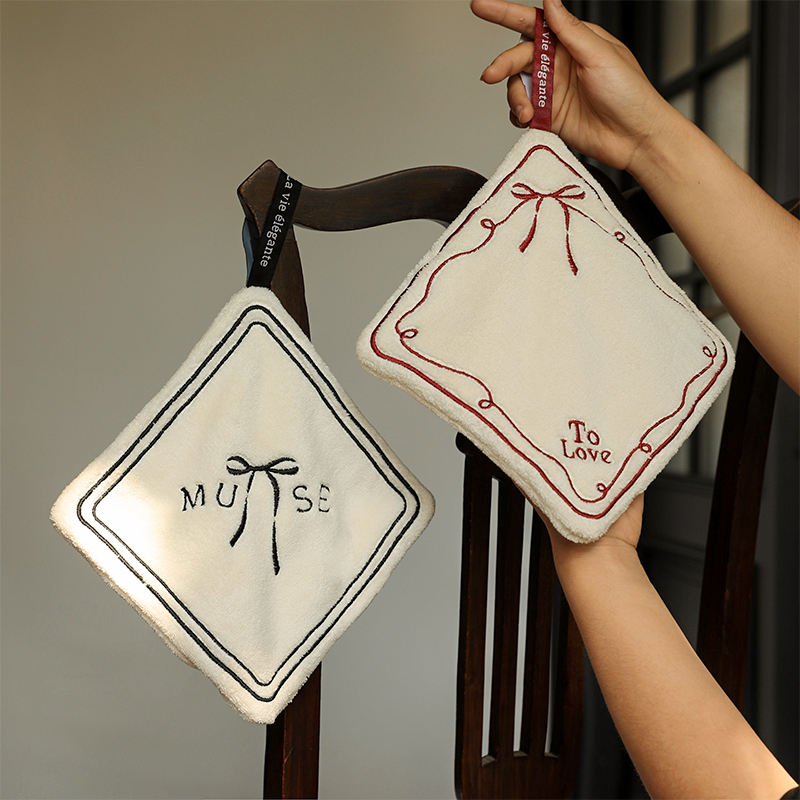 Soft coral fleece thickened quick-drying hand towel - Image 5