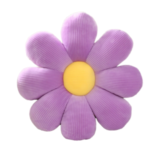 Soft daisy petal knitted seat cushion