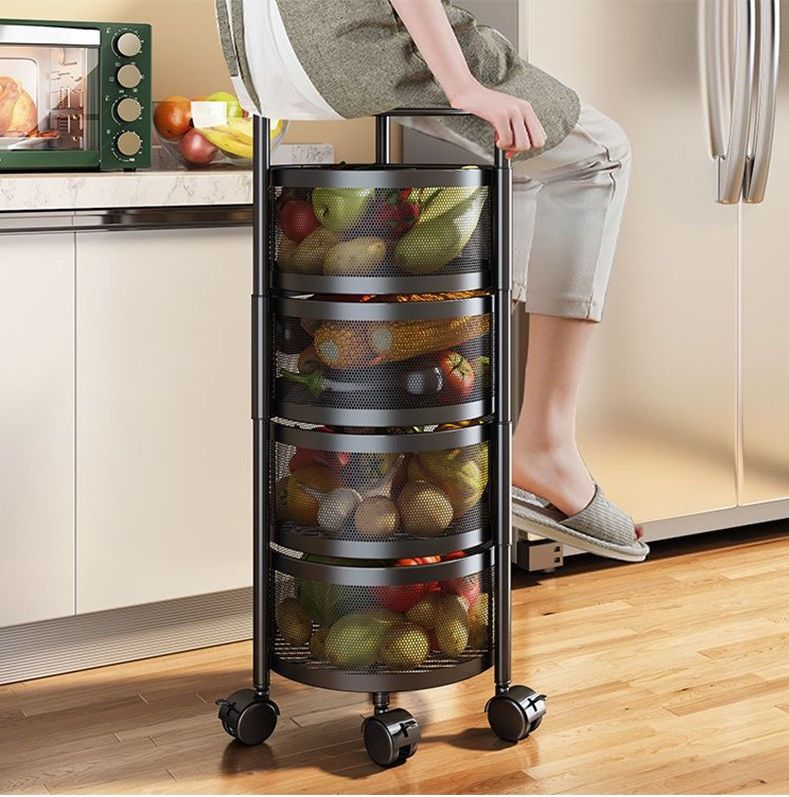 Rotating Standing Metal Kitchen Pantry Storage Rack - 영상 2