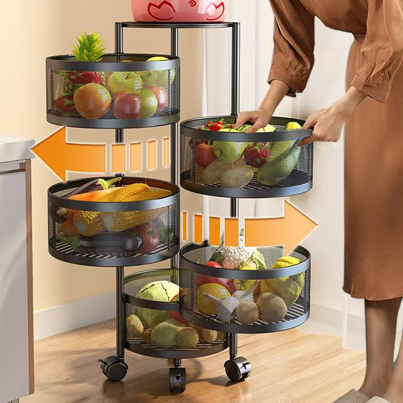 Rotating Standing Metal Kitchen Pantry Storage Rack - 영상 3