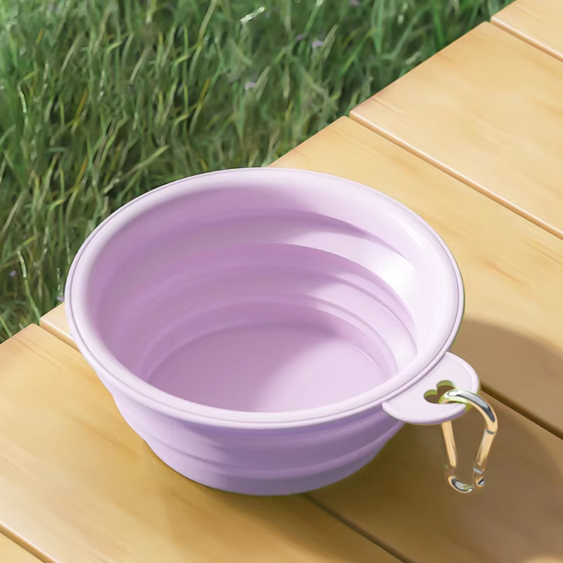 Outdoor Portable Wholesale BPA-Free Foldable Pet Feeding Bowl