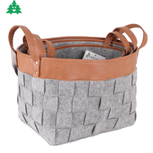Modern Felt Storage Basket: Multifunctional Sundries Organizer