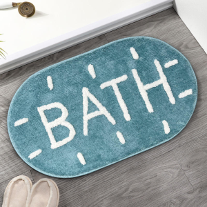 Polyester Anti-Slip Quick Dry Bathroom Floor Mat for Home Hotel