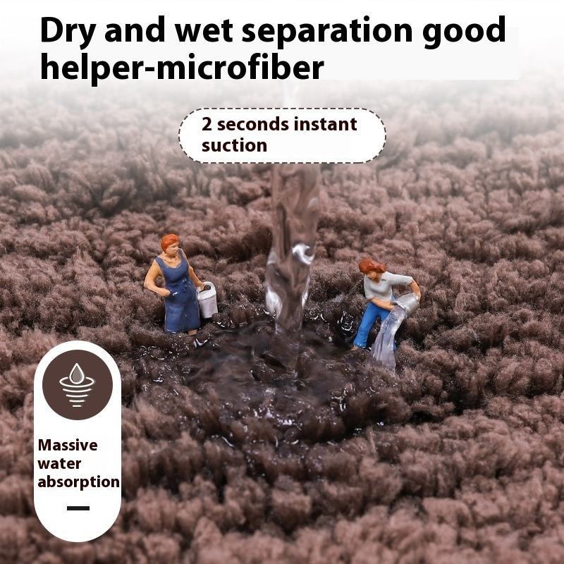 Thick Plush Anti-Slip Absorbent Bathroom Floor Mat for Home - Image 3