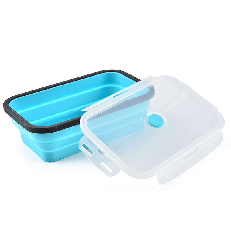 Collapsible Silicone Bento Lunch Box with Matching Display Stand - Image 3