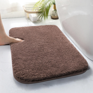 Thick Plush Anti-Slip Absorbent Bathroom Floor Mat for Home