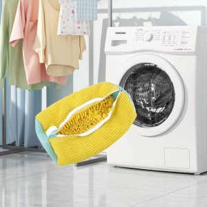 2-Pack Chenille Shoe Wash Bags Fit All Sizes