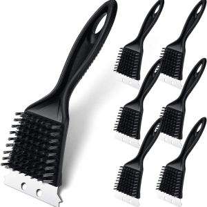 Stainless Steel BBQ Grill Cleaner Brush with Scraper