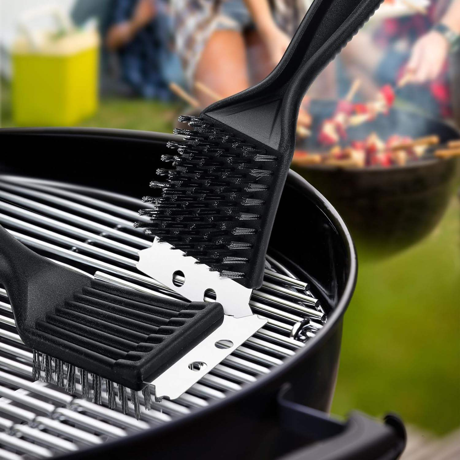 Stainless Steel BBQ Grill Cleaner Brush with Scraper - Image 4