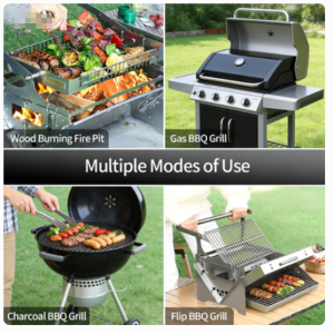 Easy Flip BBQ Grill | Portable Folding Rotating Charcoal Grill
