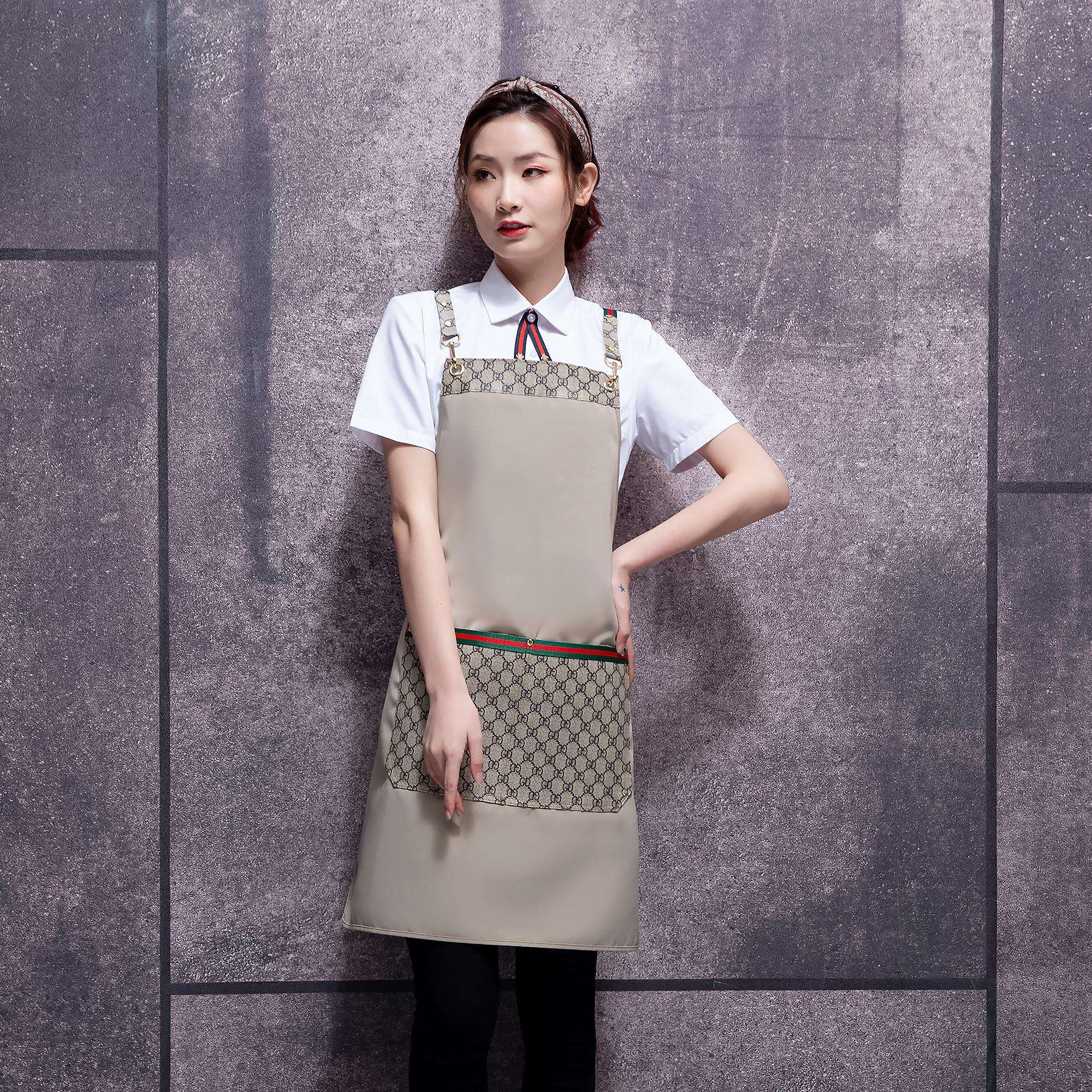 Custom Logo Women Kitchen Chef Aprons Waterproof for Cooking