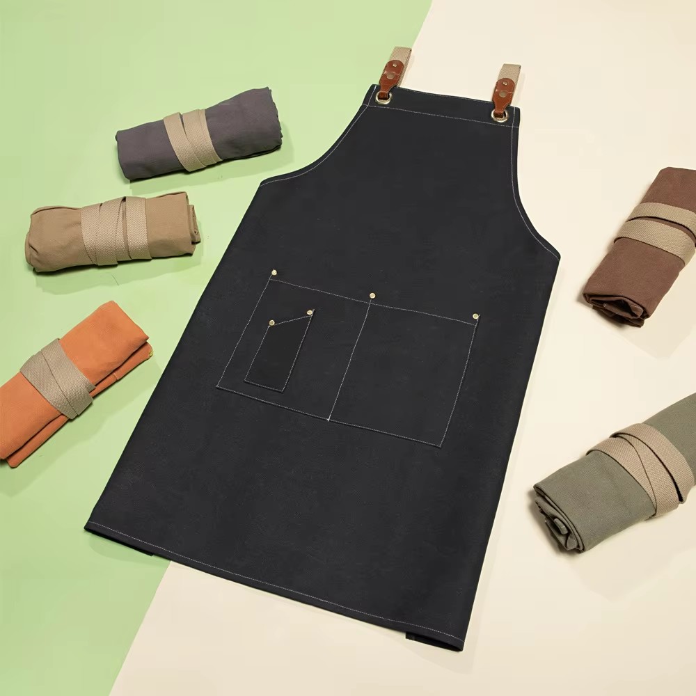 Personalised Custom Cotton Denim Waterproof Apron for Camping - 영상 3