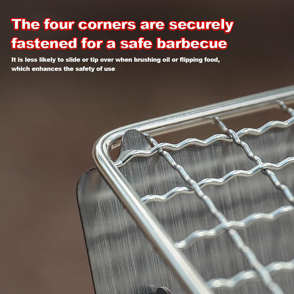 Stainless Steel Mini Portable Charcoal Grill Portable BBQ Grill - Immagine 4