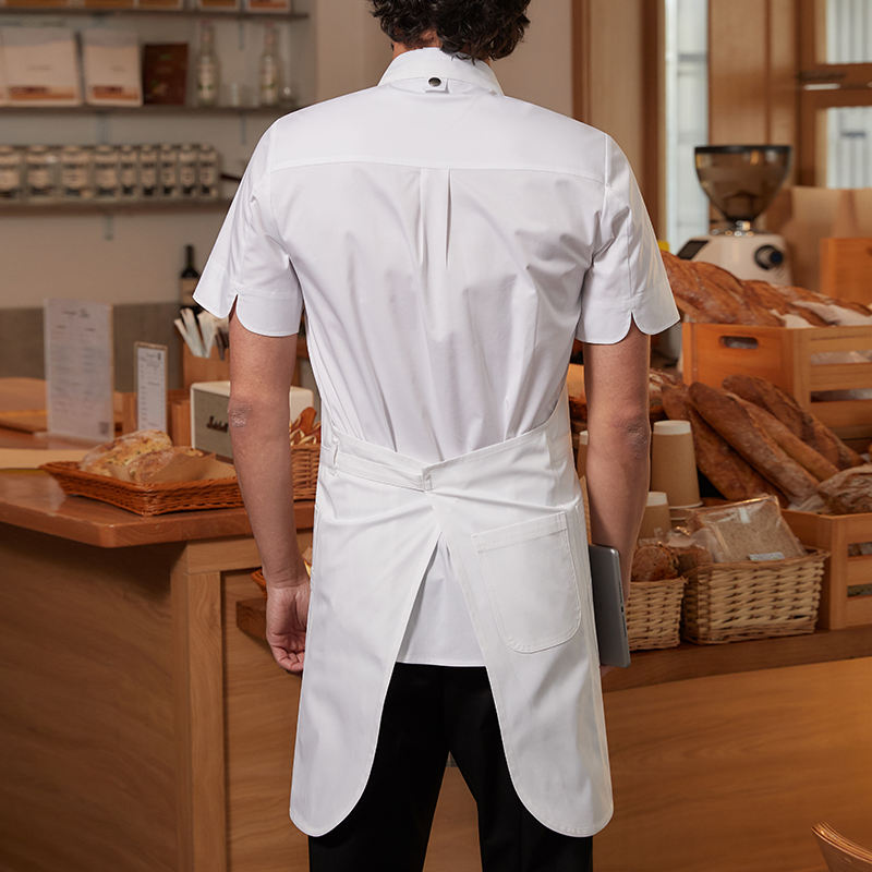 Cotton Blend Canvas Kitchen Apron Sleeves Chef Apron for Men - Image 5