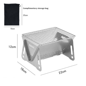 Stainless Steel Mini Portable Charcoal Grill Portable  BBQ Grill