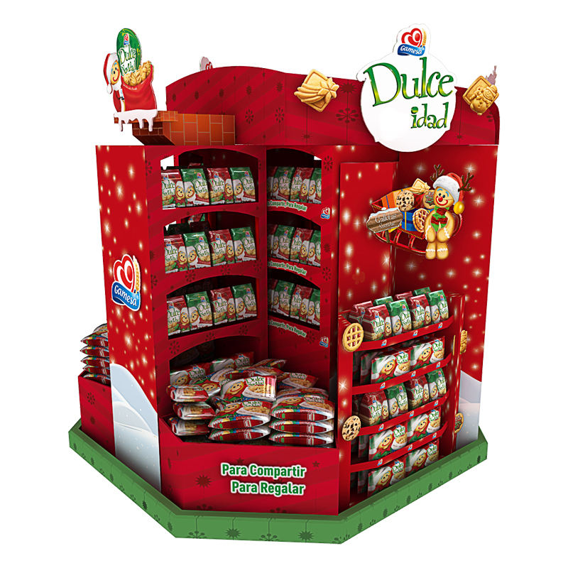 Cardboard Pallet Stand Retail Food Snack Carton Display - Image 2