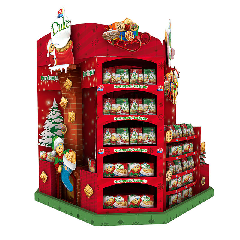 Cardboard Pallet Stand Retail Food Snack Carton Display - Image 4